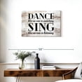 thumbnail image 3 of Elephant Stock Dance And Sing Motivational Quote Wall Art - Horizontal Canvas Wall Art - Living Room Wall Decor - Inspirational And Typography Canvas - Black And White Decor - 30" x 20", 3 of 8
