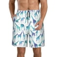 thumbnail image 2 of Uemuo Cool Giraffe Pattern Men's Swim Trunks Hawaiian Beach Bathing Suit Swimsuits Beach Quick-Dry Shorts with Pockets-XX-Large, 2 of 9