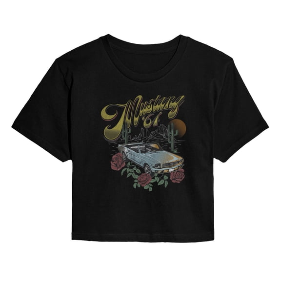 Ford - Mustang 64 - Juniors Cropped Graphic T-Shirt