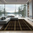 thumbnail image 2 of ODIKA 8'x10' Washable Area Rug Durable, Non-Slip Plaid Farmhouse Tartan Design With Striped Border Accents Buffalo Flowing for Living Room, Under Sectional, Family, 2 of 7