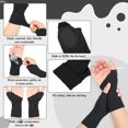 thumbnail image 4 of Gants de Compression Thérapie Remplis de Gel Soutien Pouce Main Poignet Arthrite 4 Pcs Noir, 4 of 6