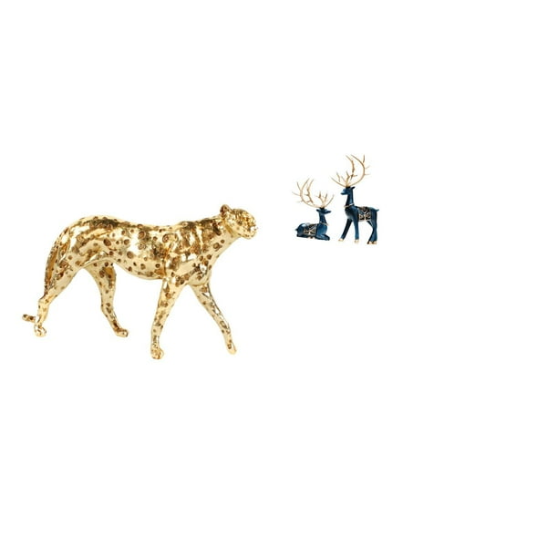 Figura de guepardo,Figura de guepardo dorado,adorno de escritorio moderno,Estatua de ciervo alce,Figuras de alce y ciervo,decoración del hogar,estatuas de resina,Estatua de escultura
