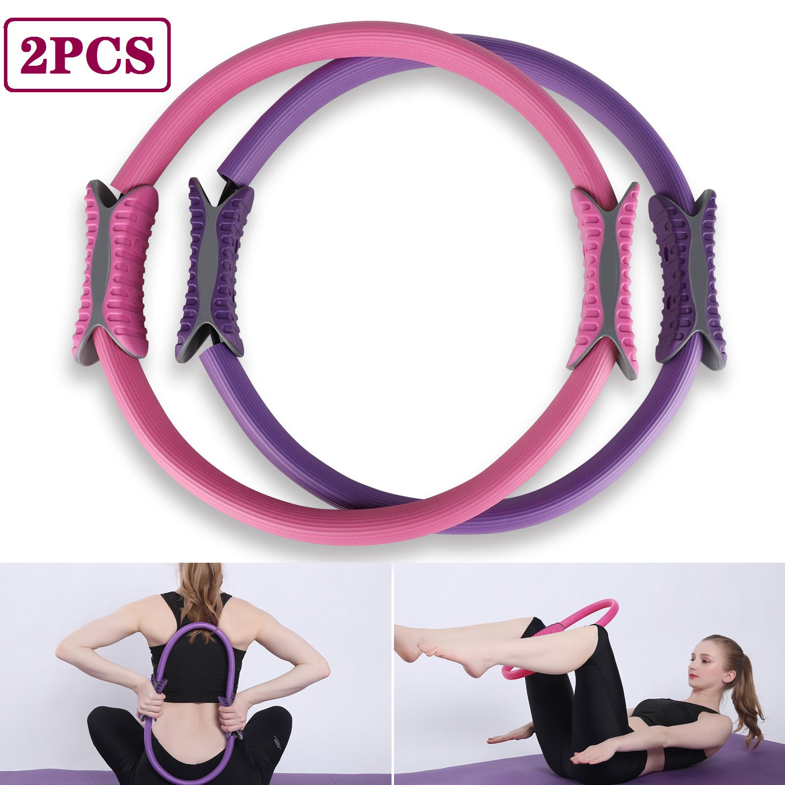 Yoga Circle Pilates Magic Ring Resistance Body Trainer Exercise Fitness Gym Work