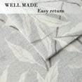 thumbnail image 6 of VOGOL Home Decor Leaves Pattern Tie-up Curtains, Printed Valances Shades for Cafe Kitchen, Rod Pocket, 52x18 inch, Grey, 6 of 7