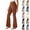 05# Brown, variant on Womens High Waisted Flare Pants Casual Button Down Trousers 2026 Trendy Work Office Pants with Side Pockets Dark Purple S