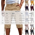 thumbnail image 3 of YABCSAZ Men's Cargo Shorts Knee Length Summer Shorts Cotton Capri Shorts, Lightweight Breathable Outdoor Casual 3/4 Length Elastic Waist Drawstring Capri Cargo Pants with Multi Pockets, 3 of 5