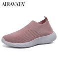 thumbnail image 2 of Zapatos de mujer, calcetín tejido, zapatillas de deporte, zapatos planos sin cordones para mujer, mocasines de talla grande para mujer, zapatos planos para caminar Krasovki Famela Tan Jianjun unisex, 2 of 2