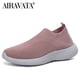 thumbnail image 2 of Zapatos de mujer, calcetín tejido, zapatillas de deporte, zapatos planos sin cordones para mujer, mocasines de talla grande para mujer, zapatos planos para caminar Krasovki Famela Tan Jianjun unisex, 2 of 2