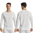 thumbnail image 2 of YUSHOW Men's Long Sleeve Running Shirts Quick Dry Tee Tops for Outdoors Workout Training White,M, 2 of 6