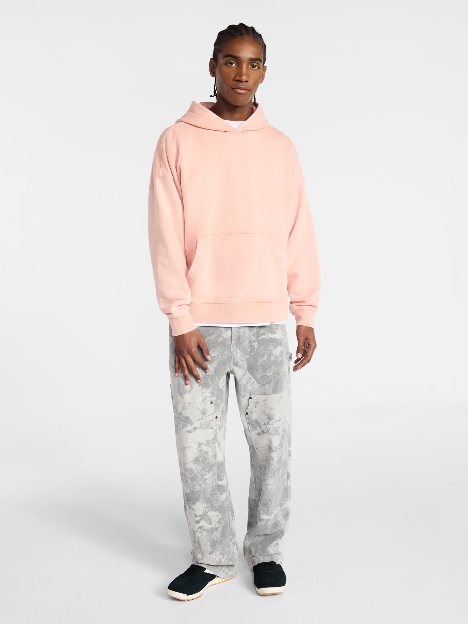 No Boundaries Oversized Hoodie with Long Sleeves, Men's XS-4XLT