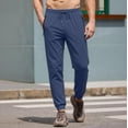 thumbnail image 6 of Homeyce Men's Glide Pants Quick Dry Elastic Waist Pant Stretch Tapered Active Hiking Trousers with Pockets Drawstring Glidepants,Blue XL, 6 of 6