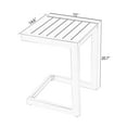 thumbnail image 2 of Ulax Furniture 15 "(W) x14.6" (D) Outdoor Aluminum Side Table Indoor C Shaped End Table, White, 2 of 6