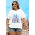 thumbnail image 6 of DEXIO Plus Size Magic Kingdom Shirts for Women Castle Graphic T Shirt Cute Holiday Shirt Princess Tee Funny Vacation Tops,2X, 6 of 15