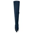 thumbnail image 3 of Botas de Tacón Alto de Bloque Sobre la Rodilla con Plataforma Allegra K Azul oscuro 36, 3 of 6