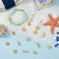 thumbnail image 3 of 1 Box 100G Ocean Animal Beads Gold Sea Shell Beads Plastic Shiny Marine Fish Conch Starfish Small Summer Beach Life Loose Spacers, 3 of 5