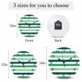thumbnail image 6 of Wall Clock Green Stripes Clocks PVC Silent Non-Ticking Battery Operated Decorative White Classic Striped Round Clock for Home Living Room Kitchen Bedroom Office School Wall Decor 10 Inch, 6 of 9