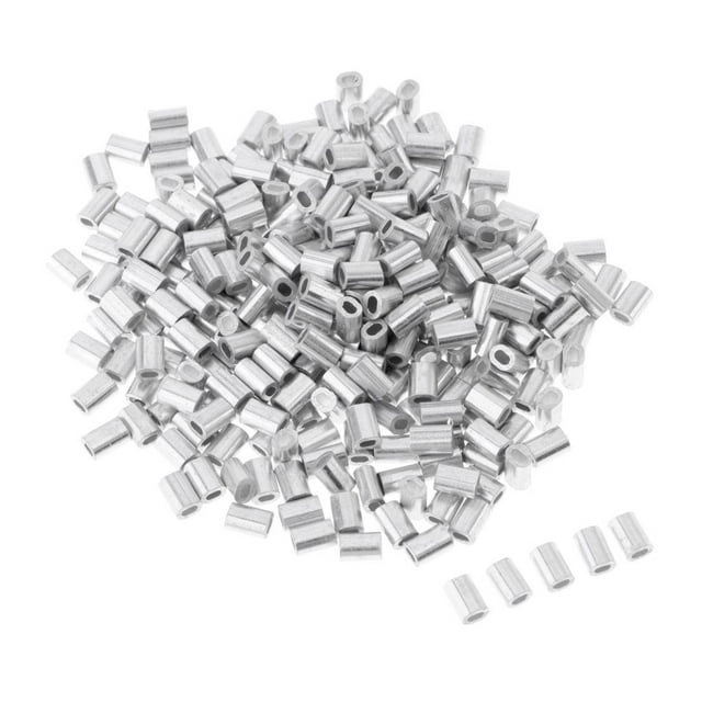 Lot de 100 Manchons de Boucle Accessoires de Ligne de Pêche 0,8mm