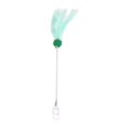 thumbnail image 4 of Varita interactiva para gatos, juguete ligero para mascotas, suministros interactivos con plumas Verde, 4 of 9