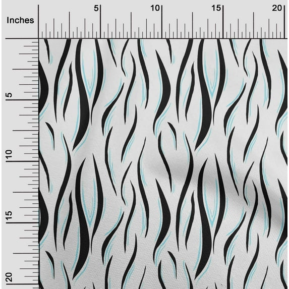 oneOone Cotton Silk Arctic Blue Fabric Skins Animal Sewing Material Print Fabric By The Yard 42 Inch Wide