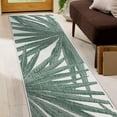 thumbnail image 6 of World Rug Gallery Tropical Leaves Nature Inspired Reversible Indoor/Outdoor Area Rug - Green 2'x7', 6 of 8