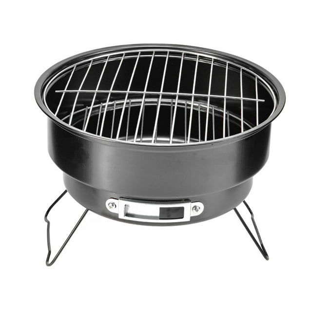 Gril Barbecue en Acier Inoxydable Poêle Barbecue d'Extérieur Portable Gril BBQ de Jardin