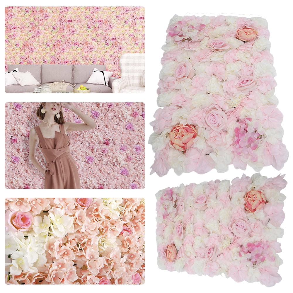 Wedding Rose Wall  For Romantic Photography Backdrop Wedding Baby Shower Special Event Party Decor Fake Floral Panels 40*60cm