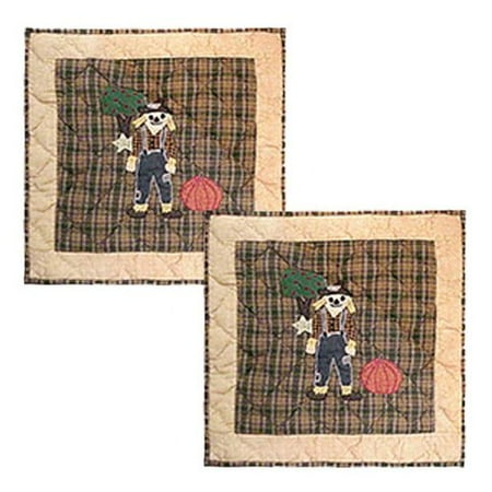 Patch Magic Four Seasons-Fall Cotton Throw Pillow (Set of 2)