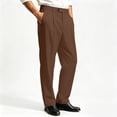 thumbnail image 3 of Men's Pleat Drapey Dress Pants Loose Straight Leg Business Trousers Solid Color Casual Business Work Pants with Pockets Office Meeting Daily Outfits, 3 of 6