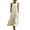 Beige, variant on Womens Cotton And Linen Dresses Round Neck Short Sleeve Summer Dress Baggy Kaftan Loose Plus Size Midi Shift Dresses For Curvy Women