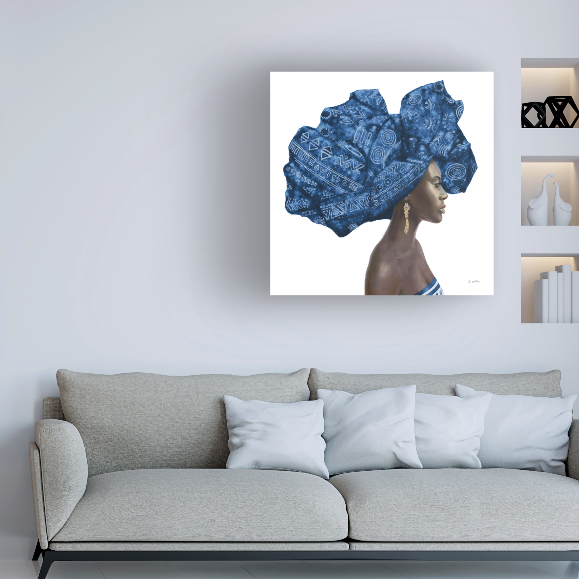 Trademark Fine Art 'Pure Style II Blue' Canvas Art by James Wiens