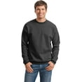 thumbnail image 3 of Hanes Ultimate Cotton Adult Crewneck Sweatshirt, S, Charcoal Heather, 3 of 7