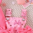 thumbnail image 4 of Enyan Newborn Baby Girl Fall Winter Clothes Long Sleeve Romper Top+Suspender Dress+Headband 3-Piece Set Infant Cute Casual Outfits Hot Pink,0-3 Months, 4 of 7