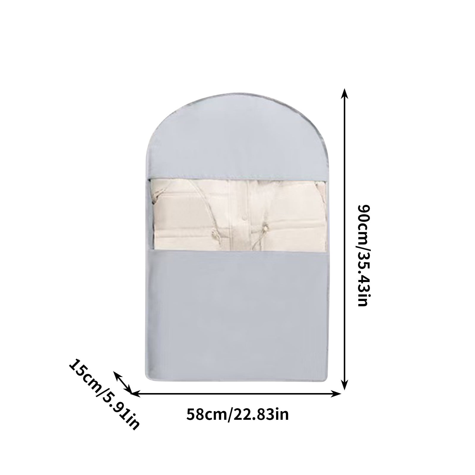 Space-Saving Hanging Garment Bag with Self-Compression Zipper, Large Wardrobe Organizer for Coats, Jackets, Suits, Waterproof and Durable, Prevents Wrinkles, Closet and Travel Storage Solution