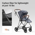thumbnail image 3 of Mamazing Baby Stroller with Bassinet Air Lux Carbon Fiber Lightweight Compact Fold Reversible Seat for Infant Toddler, 3 of 10