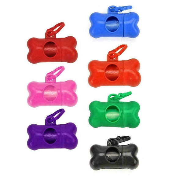 Bone-Shaped Dog Poop Bag Dispenser, Creative Portable Waste Bag Holder for Leash,Convenient Refillable Poop Bag Carrier for Outdoor Walking