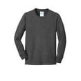 thumbnail image 5 of Port & Company Youth Long Sleeve Core Cotton Tee-XS (Dark Heather Grey), 5 of 6