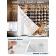 thumbnail image 3 of No Hook Cloth Fabric Shower Curtain with Snap in Liner, Orange Pumpkins Fall Waterproof Shower Curtains Set with See Through Top Window, Plaid Thanksgiving Leaves Floral Bath Curtains Shower 72"x78", 3 of 6