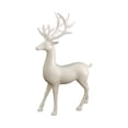 thumbnail image 2 of Estatua de ciervo, escultura animal, adorno, coleccionable, artículo artesanal, reno De pie blanco, 2 of 7