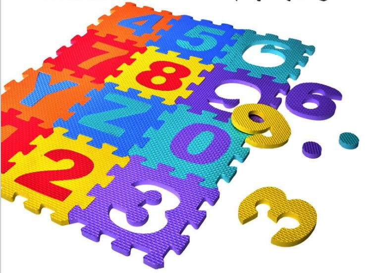 36Pc Light Color Toy Foam Floor Alphabet & Number Puzzle Mat For Kids CJ 