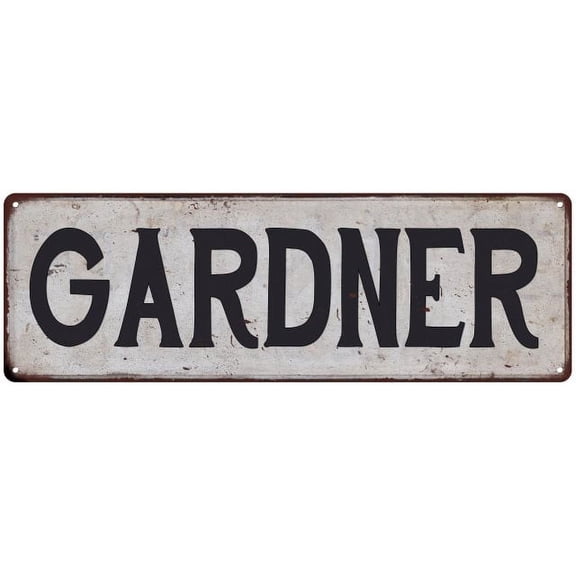 GARDNER Vintage Look Rustic Chic Metal Sign 8x24 108240036656