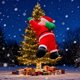 thumbnail image 4 of LED Light-Up Inflatable Santa With Straight Legs In Green Backpack Wall-Mount Christmas Airblowns Decoration, 4 of 6