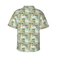 thumbnail image 3 of Haiem Rabbit And Carrot Printed Hawaiian Shirt for Men - Men’s Casual Beach Summer Shirts - Stretch Fabric with Modern Fit-Small, 3 of 9