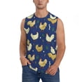 thumbnail image 2 of Goofa Funny Chicken Printed Men's Sleeveless T-Shirt - Athletic Gym Workout Tank Top for Men - Moisture-Wicking, UPF 30+ Quick-Dry Muscle Tee-Small, 2 of 8