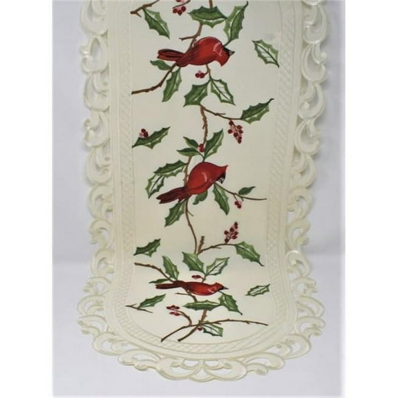 14 x 28 in. Cardinal on Holy Table Runner