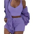 thumbnail image 2 of Wowcloth Women's 3-Piece Lounge Set, Plush and Cozy Fleece Homewear, Soft Casual Outfit for Relaxation and Indoor Comfort, 2 of 5