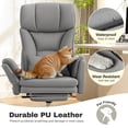 thumbnail image 6 of Primy Cross Legged Office Chair with Footrest & Convertible Armrests, 500LBS Capacity Home Desk Chair, Ergonomic Recliner with Lumbar Pillow, Criss Cross Design, Big and Tall Executive Chair, 6 of 9