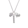thumbnail image 2 of Delight Jewelry Silvertone Clear Crystal Sparkle Spinner Always My Mother Bar Zoe Necklace, 2 of 4