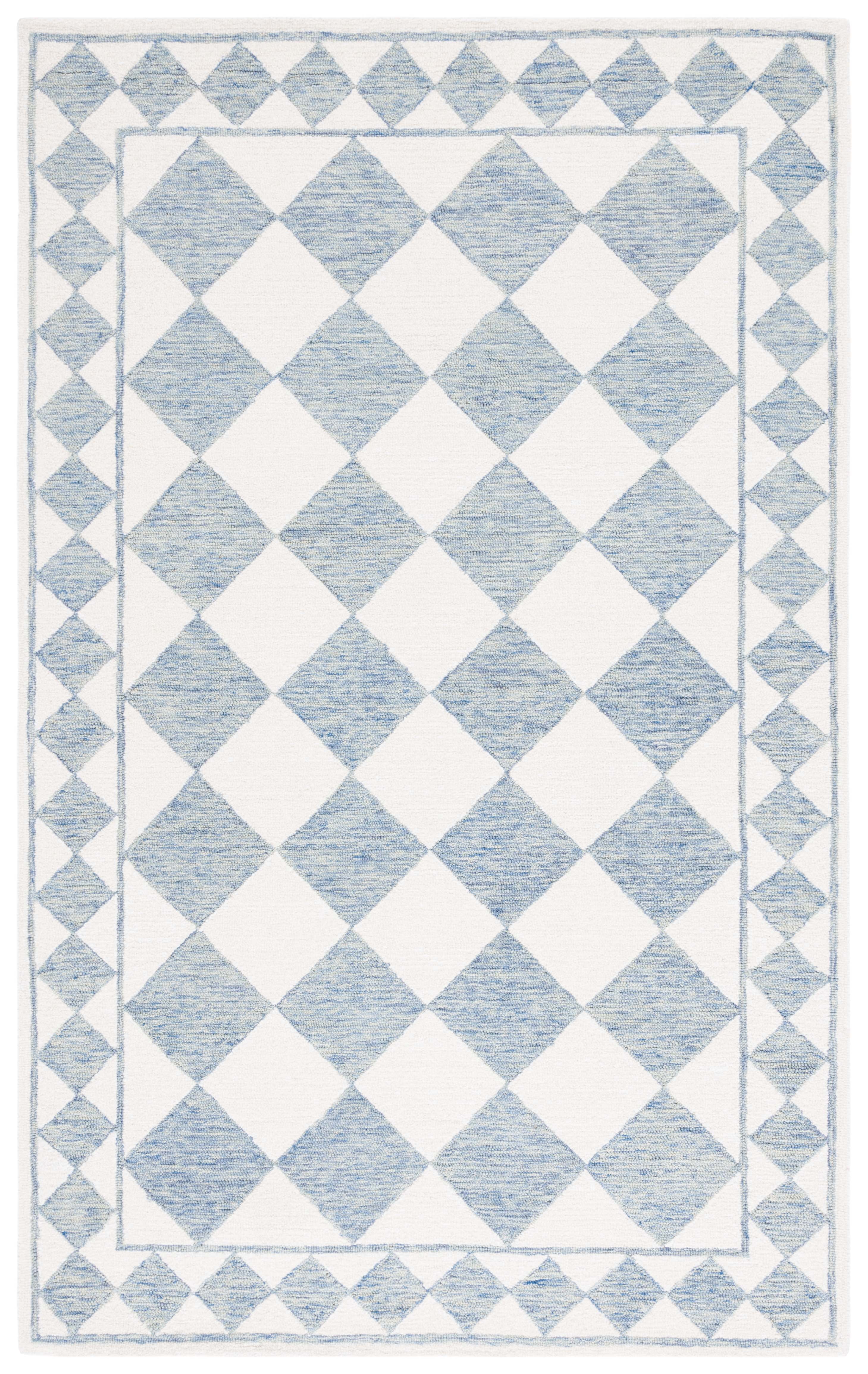 Safavieh Ebony Mercia Diamond Area Rug, Blue/Ivory, 8' x 10'