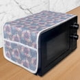 thumbnail image 1 of Flower Microwave Oven Cover, Abstract Colorful Dandelion Pattern with Striped Background Burlap Inspired Design, Water Resistant Organizer with Pockets for Kitchen, 36" x 12", Multicolor, by Ambesonne, 1 of 4