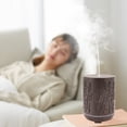 thumbnail image 1 of Wood Grain Essential Oil Diffuser, 7 Colors LED Light, 300ml, Silent, Auto Switch Off, Easy To Operate, Suitable For Office, Bedroom, Nursery, 1 of 8